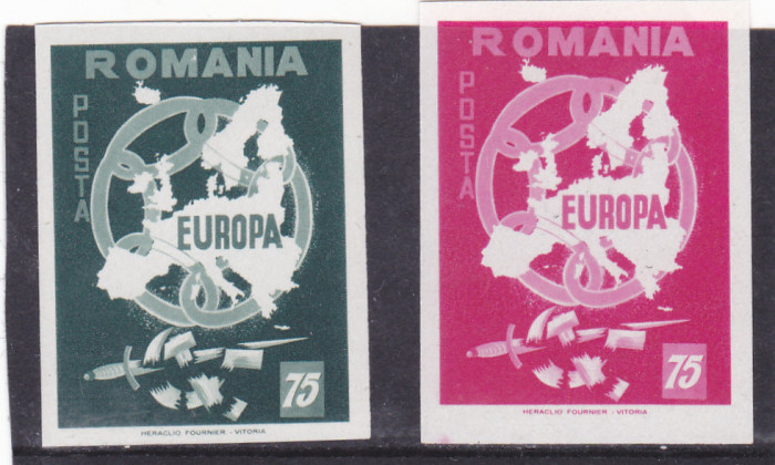 Spania/Romania, Exil romanesc, Europa 1958, nedant., 1958, MNH