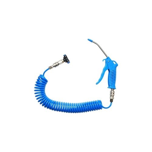 Pistol aer curatat praful cu furtun spiralat si mufe rapide de conectare albastru Cod: DISLA45