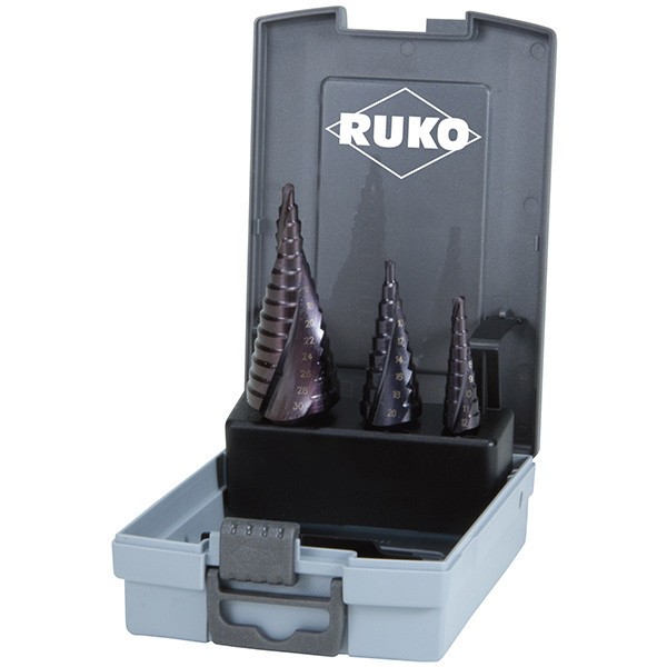 Set 3 burghie in trepte HSSE-TiAIN RUKO 101026FRO HardWork ToolsRange