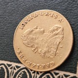 Siebenburgen 2 ducat 1770 E H-G , aur 6,96 grame , monetaria Alba Iulia , moneda achizitionata din Italia cu factura
