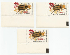 *Romania, LP 1516/2000, Insecte II 1996 - supratipar &amp;quot;floare de mustar&amp;quot;, MNH foto
