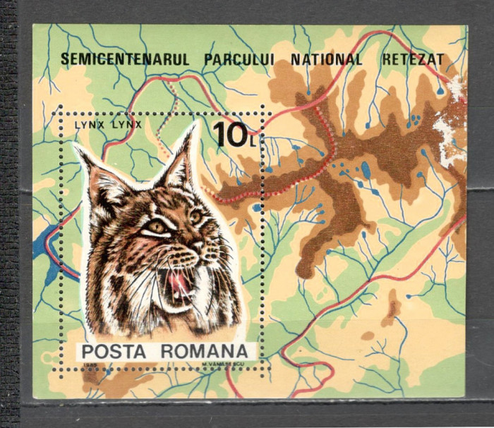 Romania.1985 50 ani Parcul natural Retezat-Bl. ZR.765