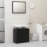 vidaXL Set mobilier de baie, negru, PAL 802652