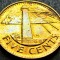 Moneda exotica 5 CENTS/ CENTI - Insulele BARBADOS, anul 2014 * cod 485 A