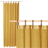 Draperie Donna cu bucle Jemidi, 135 x 245 cm, Galben, Poliester / Bumbac, 55194.06