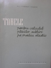 TABELE PENTRU CALCULUL PLACILOR SUBTIRI PE MEDIU ELASTIC-M.I. GORBUNOV-POSADOV-235507