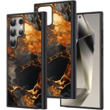 Hus&Auml; pentru samsung galaxy s25 ultra, marble dc, protec&Egrave;ie camer&Auml;, anti&Egrave;oc, design slim, negru - aramiu
