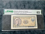 5lei din 1952 serie roșie PMG65EPQ