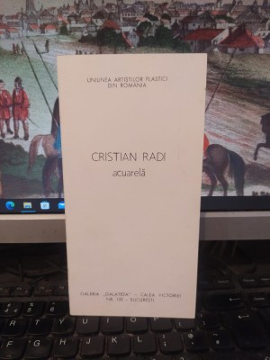 Cristian Radi, pliant, Expoziția de acuarelă, București circa 1995, 120 foto
