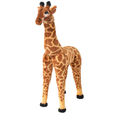 Jucărie de pluș girafă &amp;icirc;n picioare, maro și galben, XXL foto