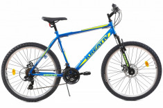 Bicicleta Mtb Kreativ 2605 Albastru Galben M 26 inch foto