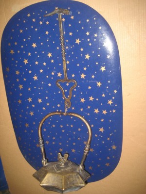 B01-Opait vechi stil medieval secol 19 anii 1800 bronz stare buna. Design deosebit, posibil mai vechi, piesa deosebita si rara. foto