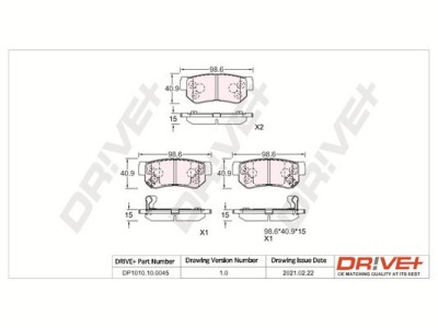 Dr!ve+ DP1010.10.0045 set placute frana,frana disc foto