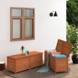 Cumpara ieftin Cutie de perne de exterior maro 150x50x56 cm lemn masiv brad