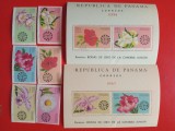 PANAMA, FLORI - COLIȚE + SERIE COMPLETĂ MNH