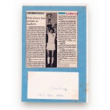 Emeric Dembrovschi, fragment dintr-un interviu + bilet cu autograf, 1986