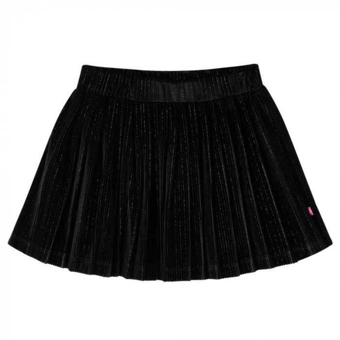 Fusta plisată pentru copii cu lurex, negru, 104