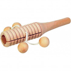 Instrument muzical cu 4 bile Goki, 16 cm, lemn, 3 ani+