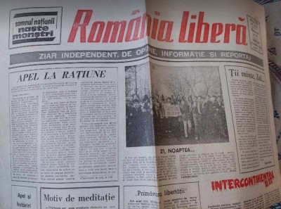 ziarul Rom&amp;acirc;nia LIBERĂ - 21 martie 1990 foto