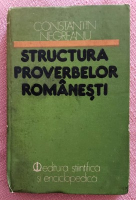 Structura proverbelor romanesti - Constantin Negreanu foto