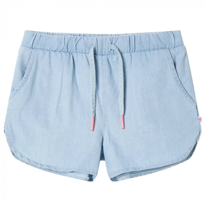 Pantaloni scurți pentru copii, albastru denim pal, 116 10886