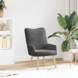 VidaXL Fotoliu de relaxare Gri &icirc;nchis 63 x 67 x 94 cm țesătură