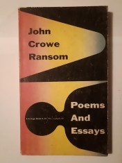 John Crowe Ransom - Poems and Essays (Vintage Books, 1955)