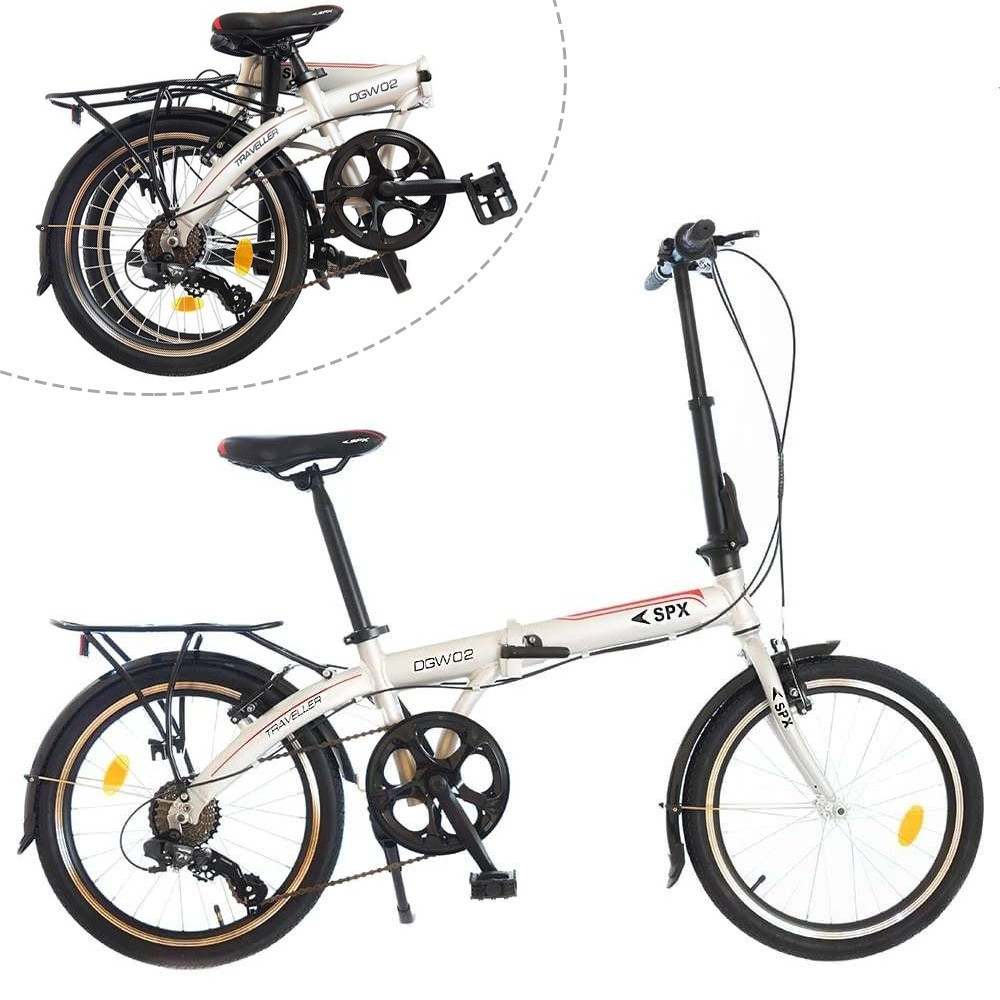Bicicleta pliabila 20 inch, 7 viteze, schimbator Shimano, cadru aluminiu,  portbagaj, Phoenix | arhiva Okazii.ro