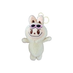 Breloc Figurină De Pluș Labubu, Moale Și Pufoasă, Albă, 18 Cm