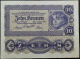 Bancnota istorica 10 COROANE / KRONEN- AUSTRIA, anul 1922 * cod 351