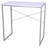 Birou multifunctional, 78 x 46 x 76 cm, blad MDF alb, cadru din otel