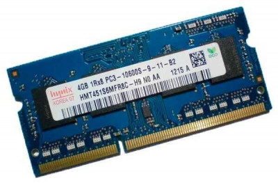 Memorii Laptop Hynix 4GB DDR3 PC3-10600S 1333Mhz HMT451S6MFR8C foto