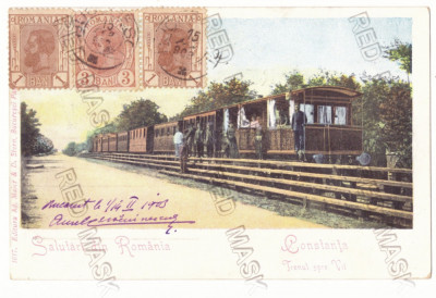 3277 - CONSTANTA, Trenul spre Vii, Romania - old postcard - used - 1903 foto