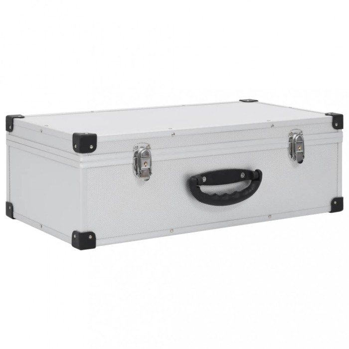 Carcasa pentru 80 CD-uri, aluminiu, ABS, argintiu