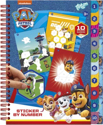 Set creativ cu abtibilduri, lipeste pe numere, Paw Patrol foto