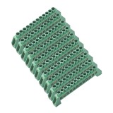 Cumpara ieftin Set 10 bucati bloc terminal electric, verde, 12 orificii
