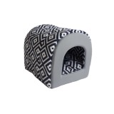 CULCUS TEXTIL PENTRU CAINI SI PISICI TUNEL BLACK-WHITE 42x38x38 60005912