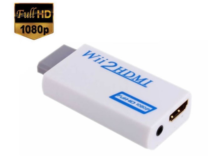 Adaptor Wii la HDMI, Active, Full HD, convertor analog la digital, tata mama, cu mufa video si sunet audio, compatibilitate: consola nintendo wii la t