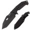 Cutit militar tactic de vanatoare Foxter, lama fixa, 23 cm, teaca inclusa, negru
