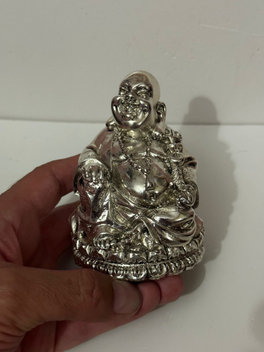 MINIATURA STATUETA Laminata ARGINT 800 - BUDDHA - Ranieri - 40g. - Vintage !