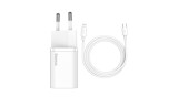 Baseus Super Si Fast Charger 1C 20W cu cablu USB-C-Lightning, 1m (alb)