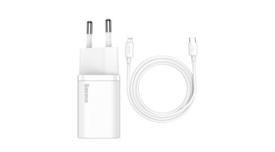 Baseus Super Si Fast Charger 1C 20W cu cablu USB-C-Lightning, 1m (alb) foto