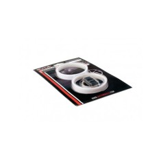 Dungi protectie jante Butzi, Ornament jante Autocolant janta culoare Alb , 4 role 5mm x 1.7m