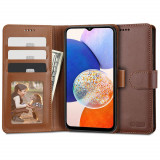 Husa Tech-Protect Wallet Wallet pentru Samsung Galaxy A14 4G/5G Maro, Silicon
