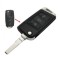 Carcasa cheie Topautochei&reg; pentru Passat B5, Golf Jetta, Skoda, Seat conversie catre un stil modern de cheie, doar pentru modelele cu led la mijloc