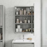 vidaXL Dulap cu oglindă pentru baie Gri Sonoma 30 x 10,5 x 50 cm 889012