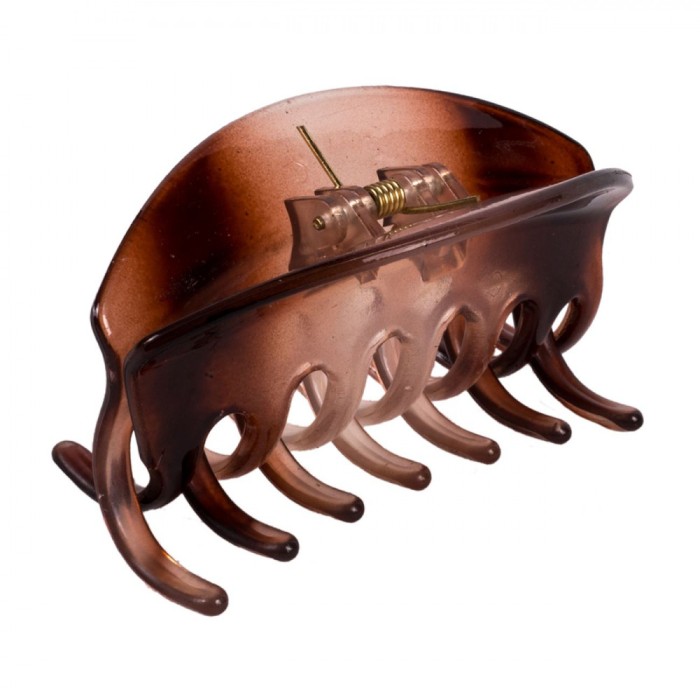 Clamă de Păr Femei, Maro, 8cm, Plastic
