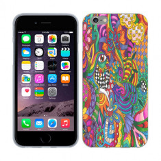 Husa iPhone 6S iPhone 6 Silicon Gel Tpu Model Psychedelic Draw foto