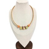 Colier dama din pluta cu margele ceramice