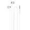 Handsfree Casti In-Ear HOCO M70, Cu microfon, 3.5 mm, Alb